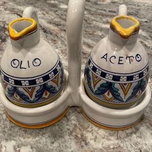 Deruta Italian Olive Oil & Vinegar Set